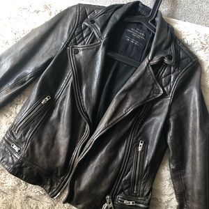 All Saints Cargo Leather Jacket